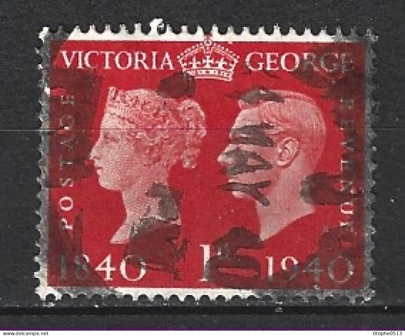 GRANDE-BRETAGNE. N°228 Oblitéré De 1940. Centenaire Du Timbre. - Used Stamps