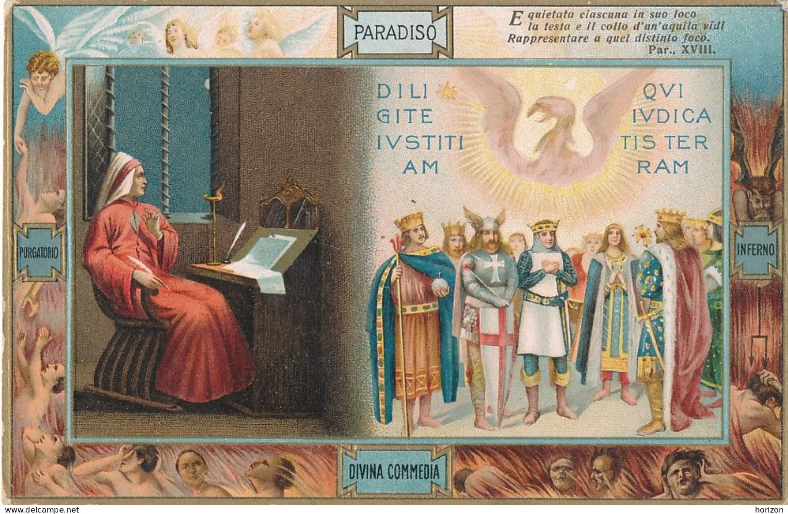 2f.765  DANTE Alighieri - La Divina Commedia - Paradiso - Lotto di 15 cartoline collez,ne S. Sborgi