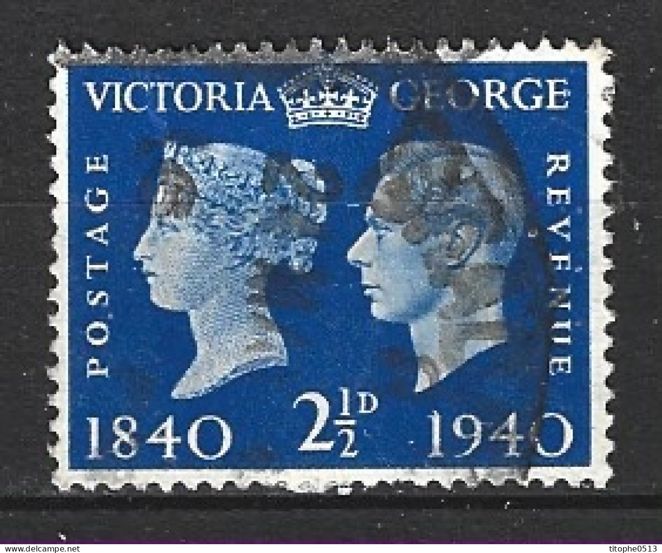 GRANDE-BRETAGNE. N°231 Oblitéré De 1940. Centenaire Du Timbre. - Used Stamps