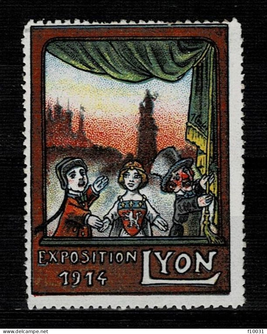 Errinophilie Vignette LYON  EXPOSITION  1914 - Tourism (Labels)