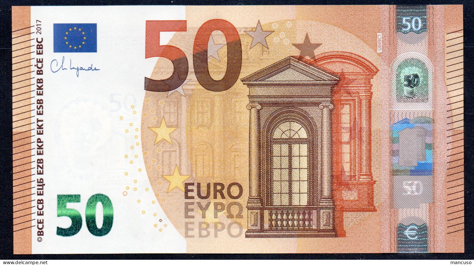50 EURO FRANCE  UE U049 "09" - LAGARDE   UNC - 50 Euro