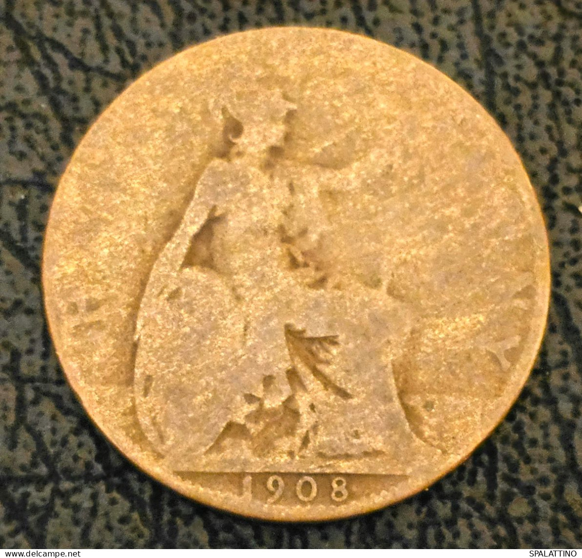 GREAT  BRITAIN- HALF PENNY 1908. - C. 1/2 Penny