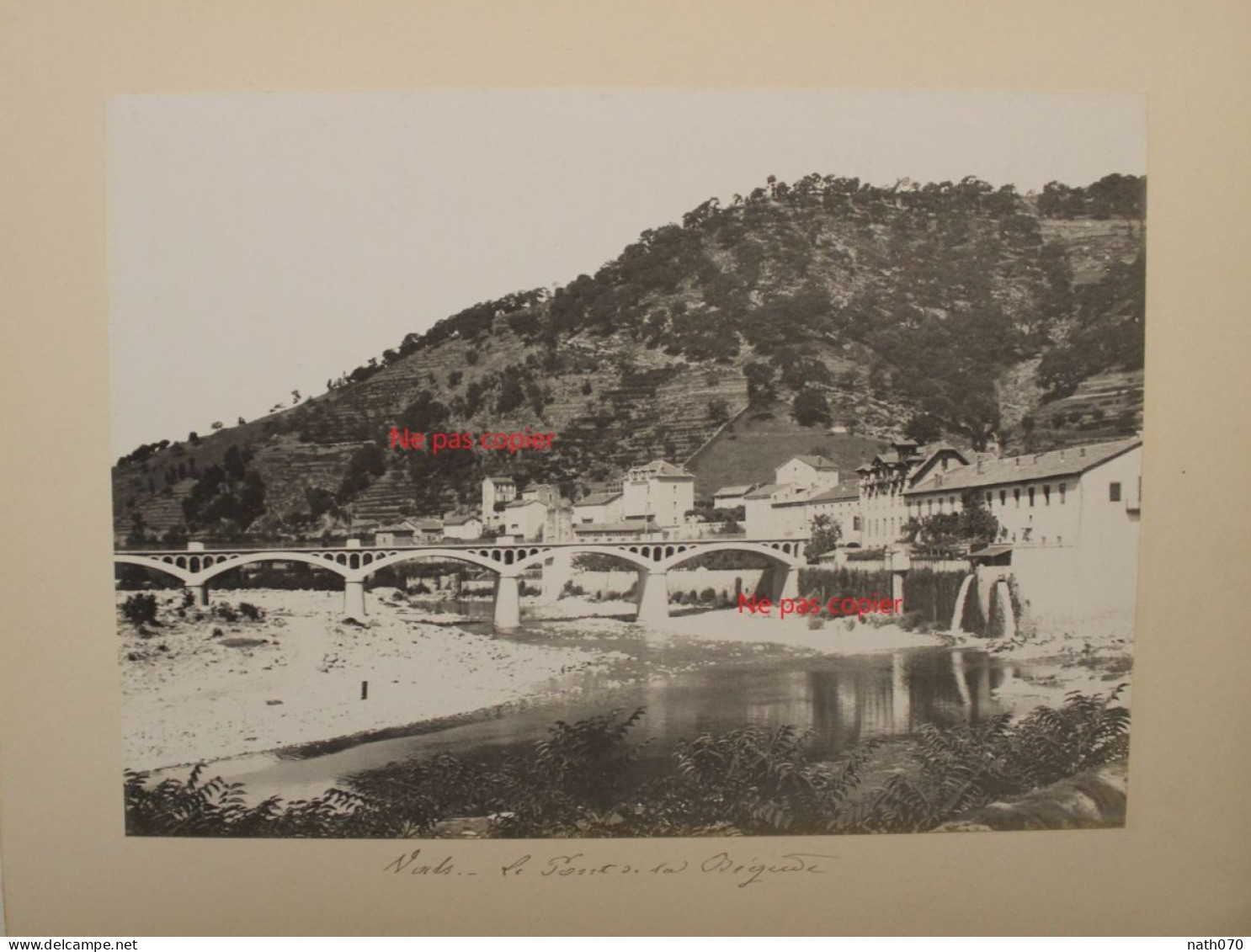 Lot 2 Photo 1900's Vals Les Bains Ardèche Le Pont Labégude (07)  Tirage Print Vintage Femme élégante - Orte