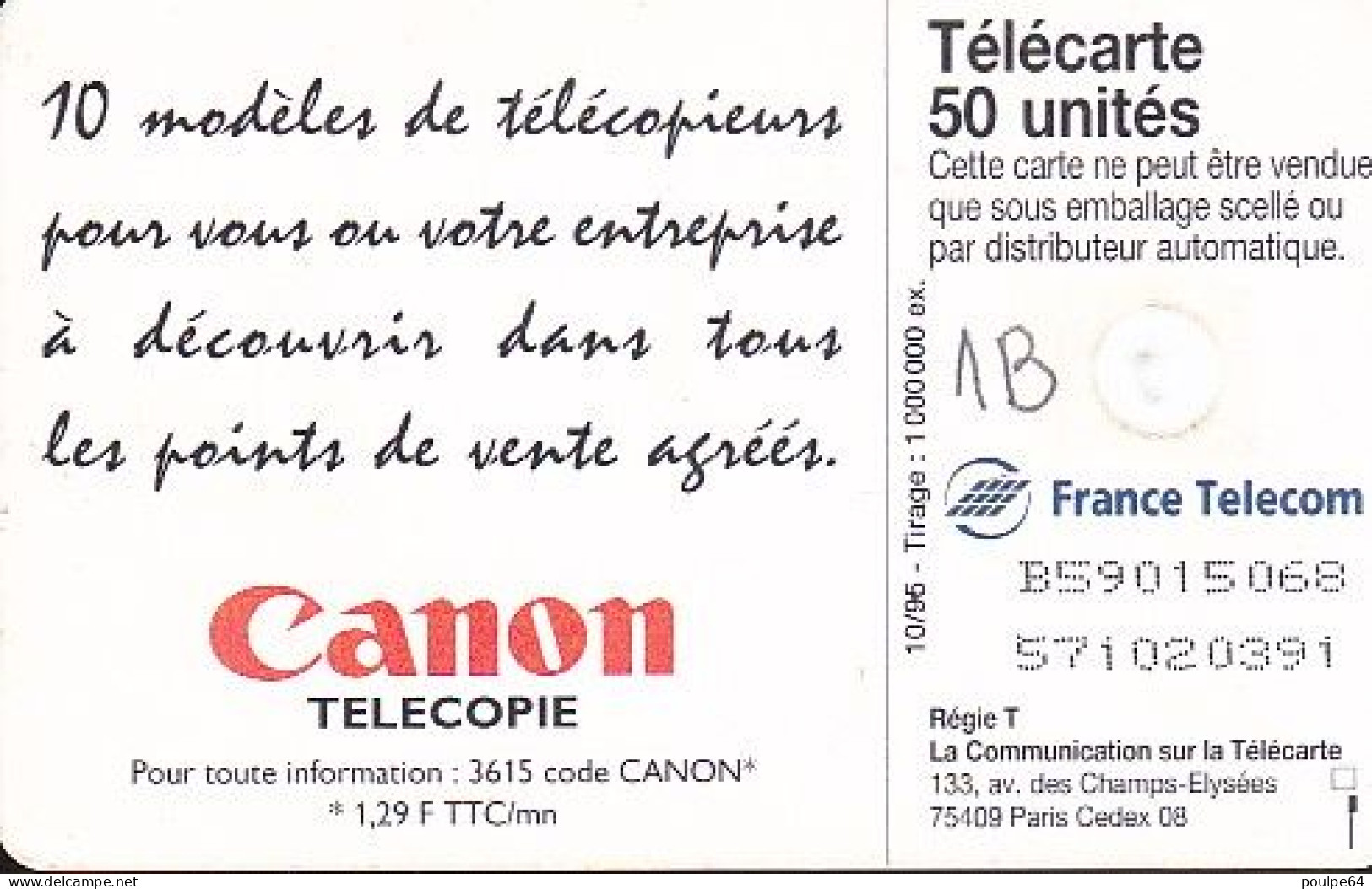 F597A - 10/1995 - CANON - 50 GEM1B - 1995