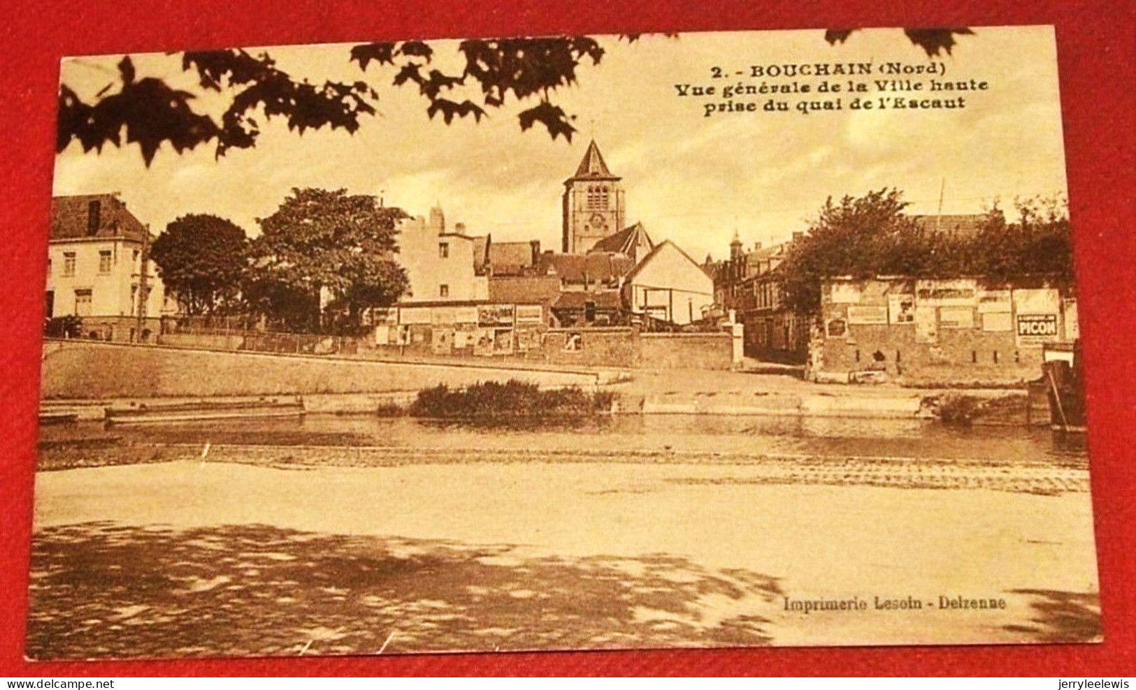 BOUCHAIN  -   Vue Générale La Ville Haute  Prise Du Quai  De L' Escaut  - - Bouchain