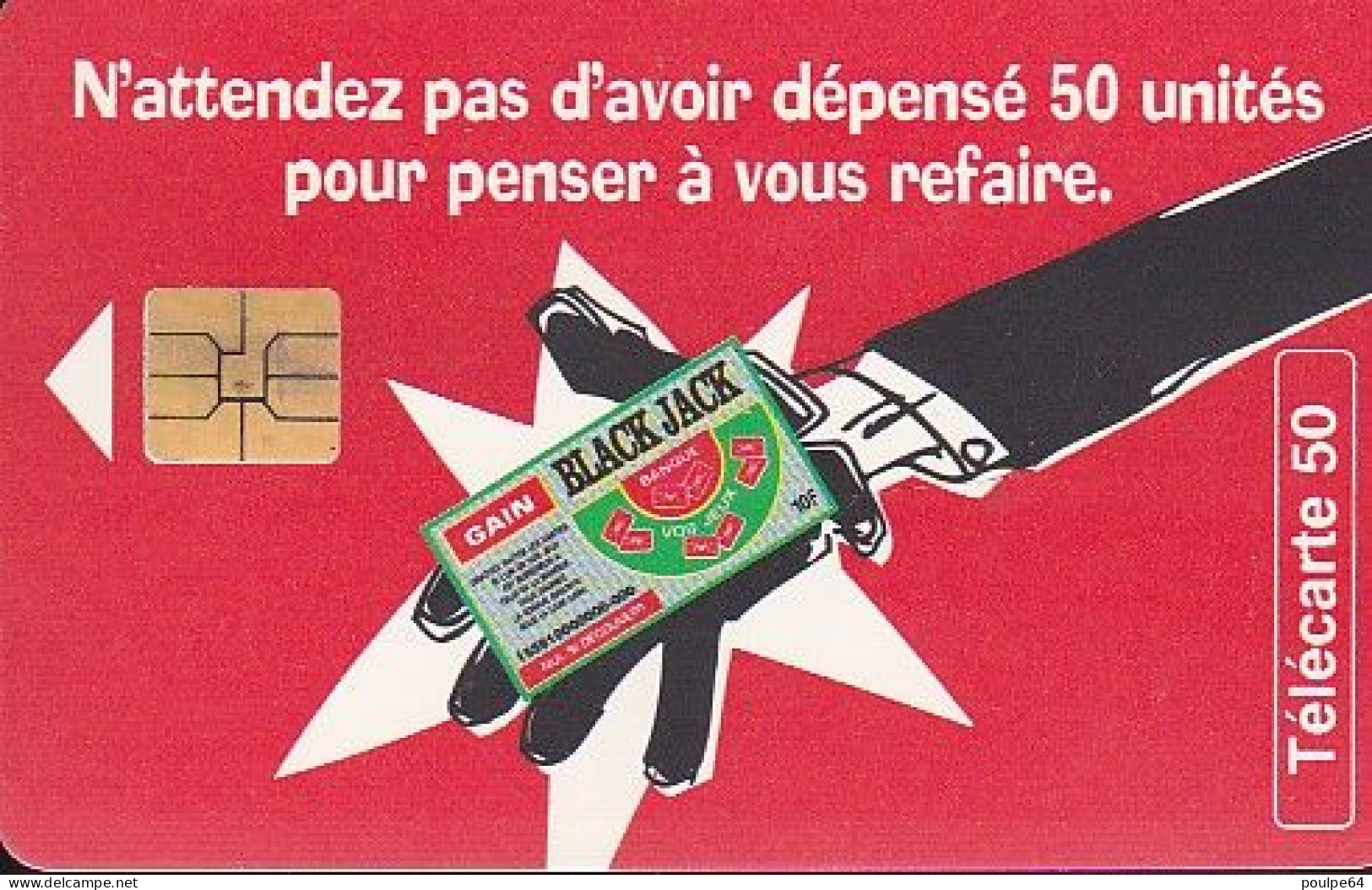 F599 - 11/1995 - BLACK JACK - 50 SO3 (verso : N° Petits) - 1995