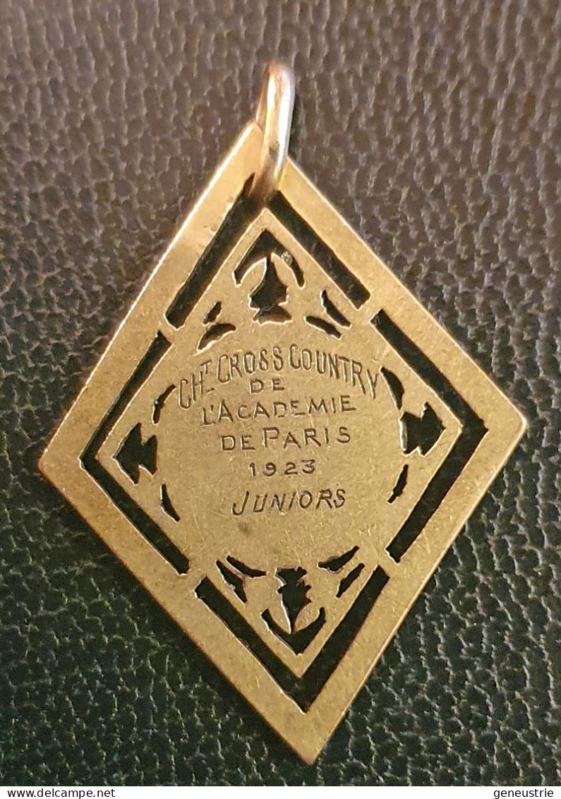 Pendentif Médaille "L.P.A. (Ligue Parisienne D' Athlétisme) Crosse Country - Académie De Paris 1923" - Athlétisme