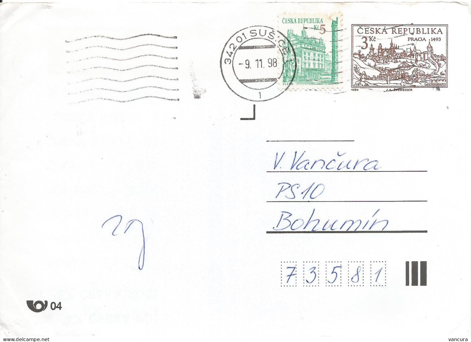 COB 1 A Czech Republic  Prague Of Wolgemuth 1994 Pilsen Stamp - Buste