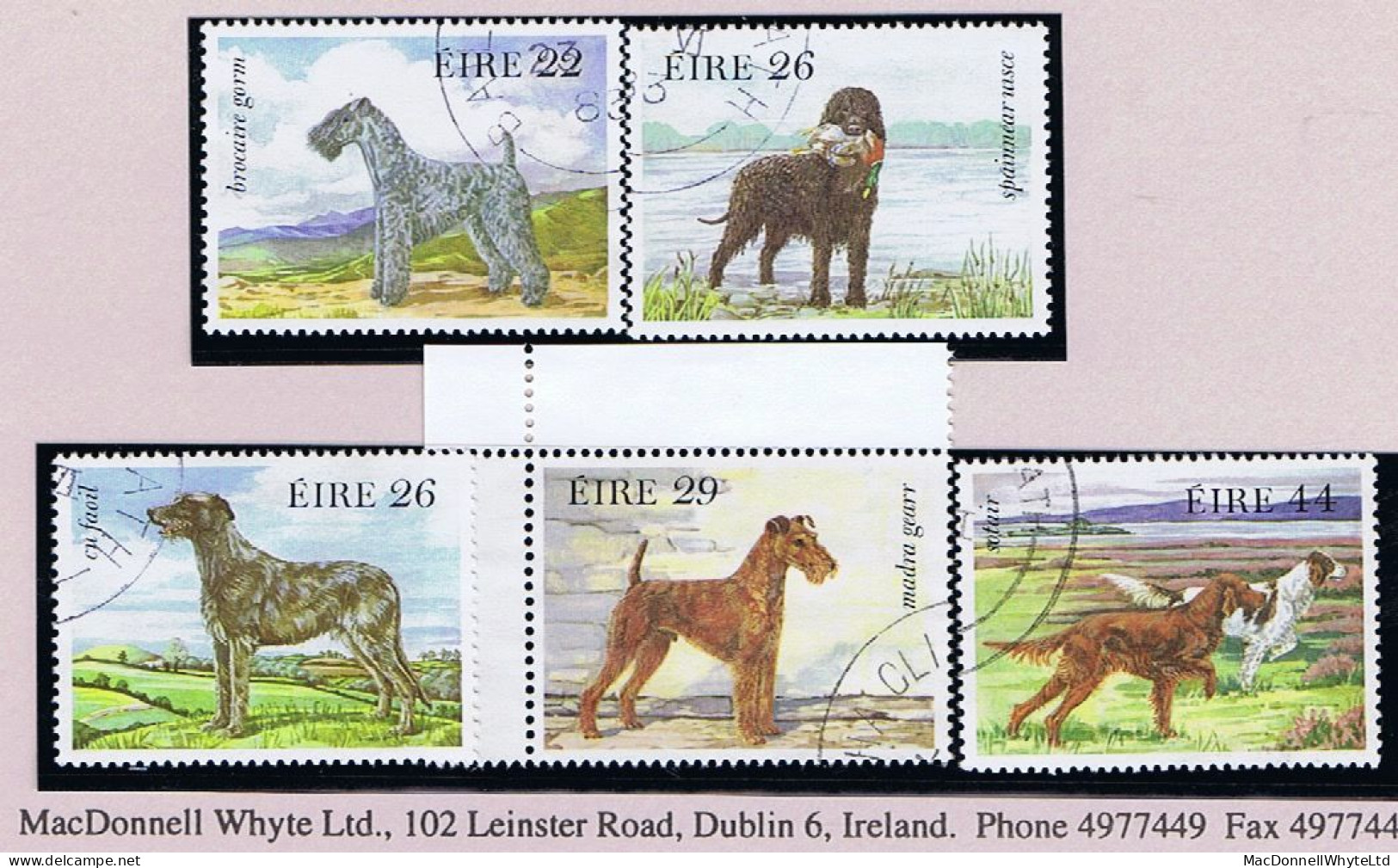 Ireland 1983 Dogs (Fauna And Flora) Set Of 5 Fine Used Cds - Oblitérés
