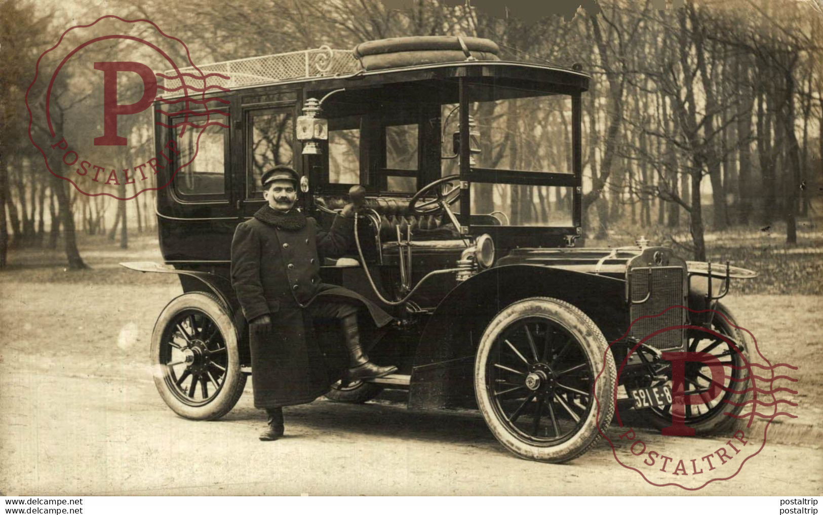 BRASIER AUTOMOBILES  TAXI CARTE PHOTO REAL PHOTO POSTCARD   The Bryan Goodman Collection - Taxis & Fiacres