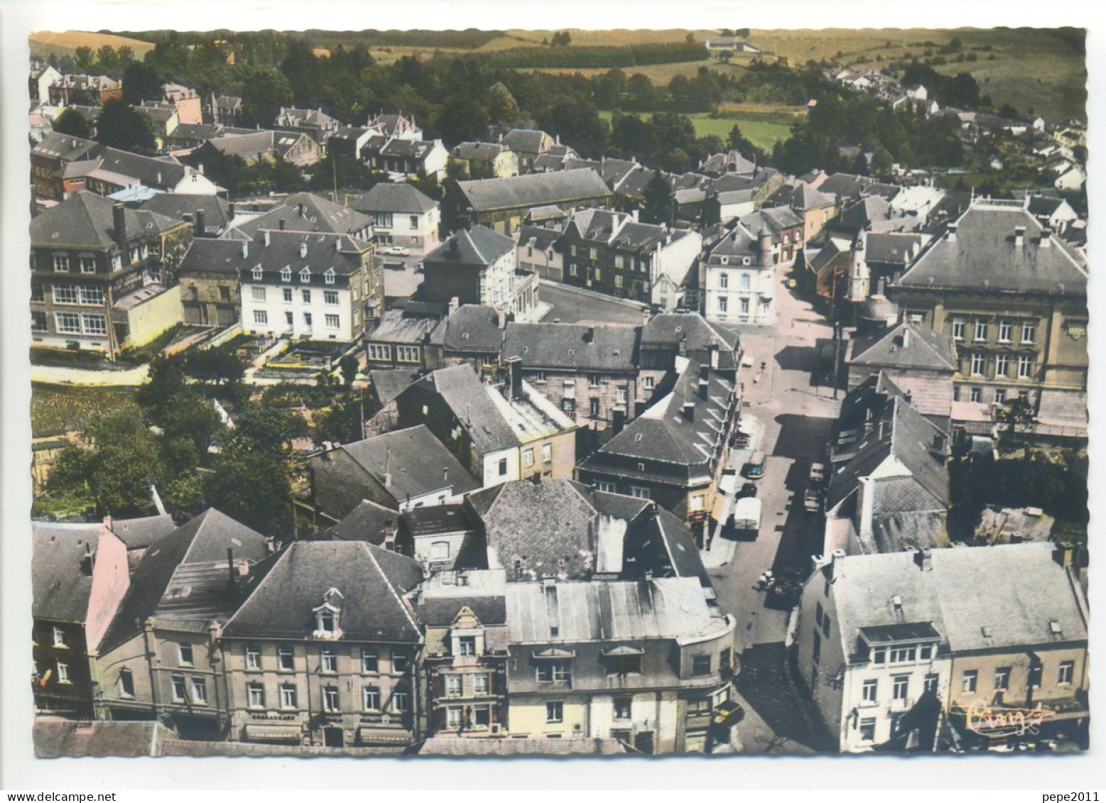 CPSM Belgique Luxembourg NEUFCHÂTEAU - Vue Aérienne - Rue St-Roch, Rue Albert Clément Et Ecole Professionnelle - Neufchâteau