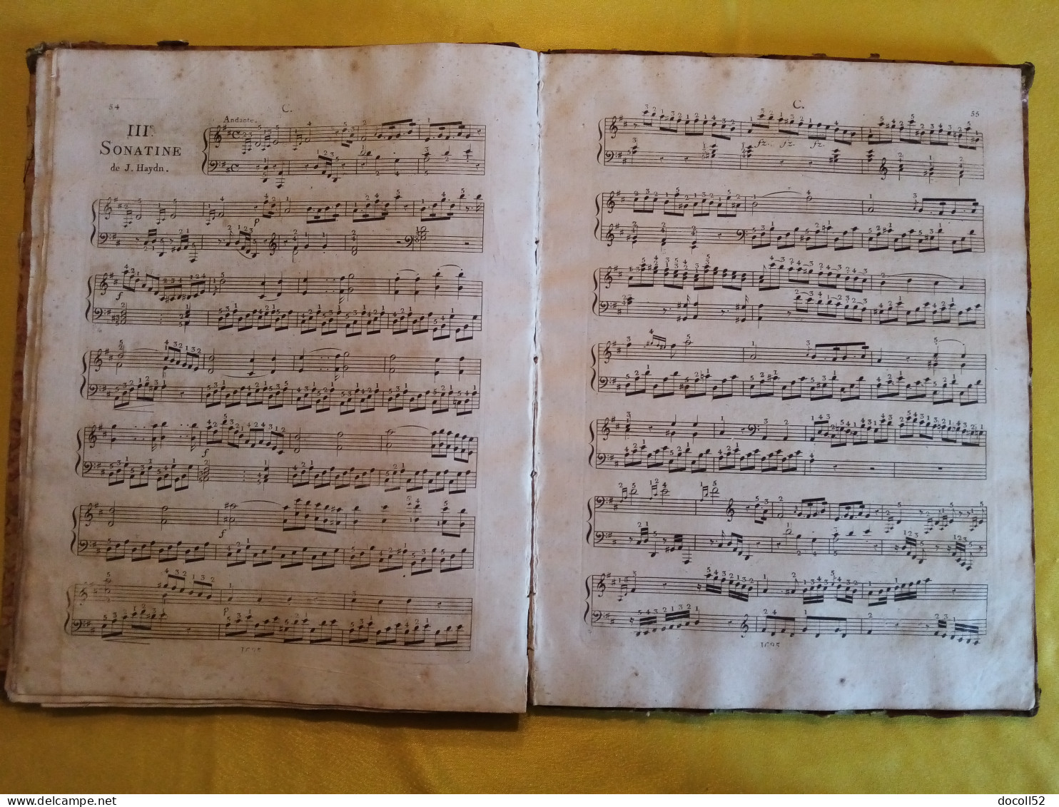 ANNEE 1695 SUITE A LA METHODE PRINCIPE GENERAL DU DOIGTE POUR LE FORTE PIANO 133 PAGES - 7 PHOTOS - Before 18th Century