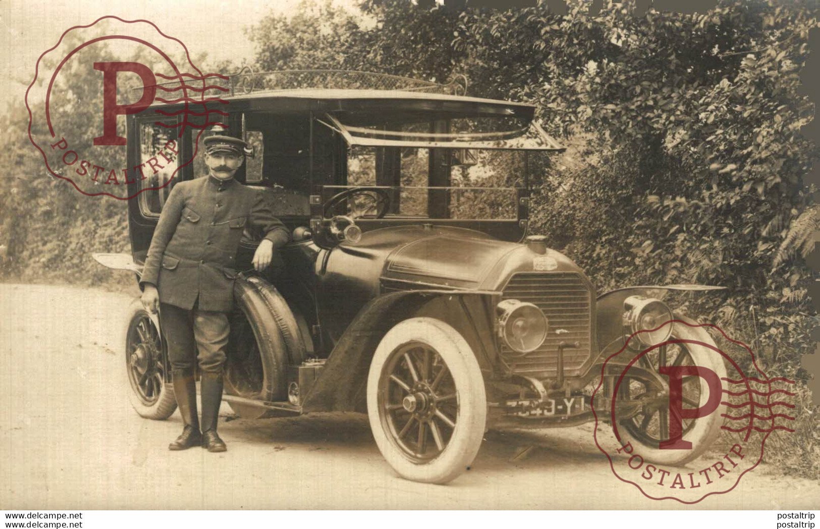 PEUGEOT TAXI  CARTE PHOTO RPPC LITTLE DAMAGE ON THE BACK NOT THE PHOTO   The Bryan Goodman Collection - Taxis & Huurvoertuigen