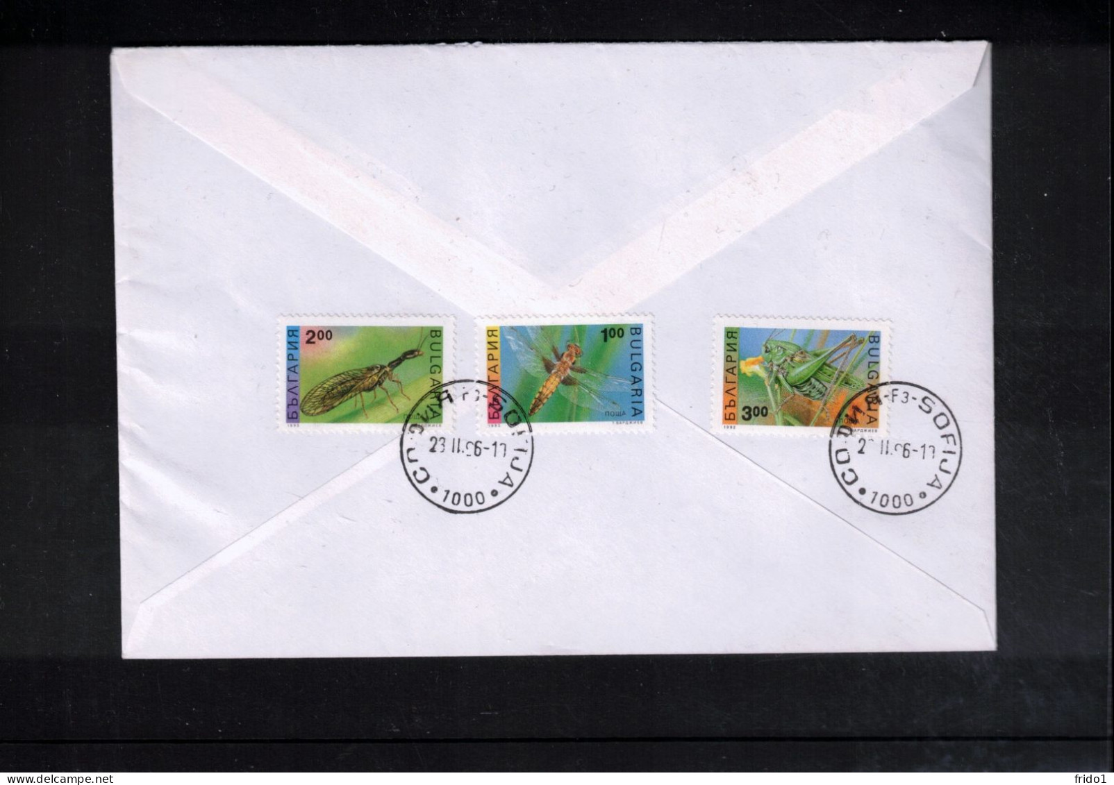 Bulgaria 1996 Century Of IOC-Pierre De Coubertin + Insects Interesting Registered Letter - Storia Postale