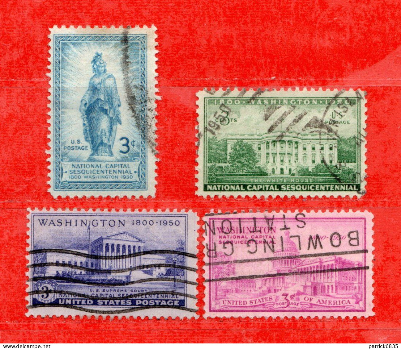 (Us2) USA °- 1950 - Ville De Washinton.  Yvert .541 à 544.   USED.  Vedi Descrizione - Used Stamps