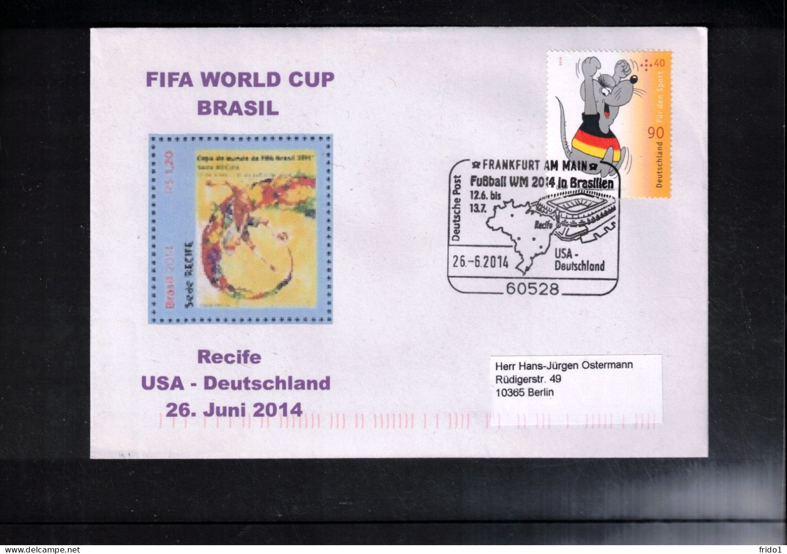 Germany 2014 World Football Cup Brazil - Match USA - Germany Interesting Cover - 2014 – Brazilië