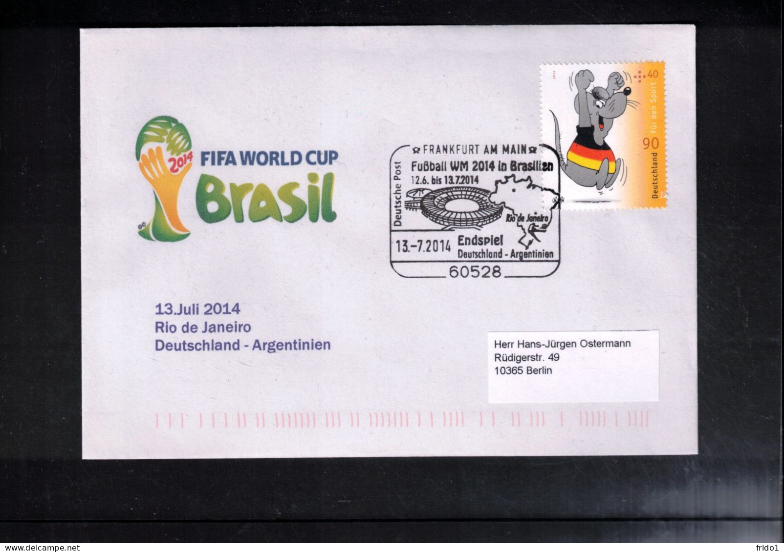 Germany 2014 World Football Cup Brazil - Final Match Germany - Argentina Interesting Cover - 2014 – Brazilië