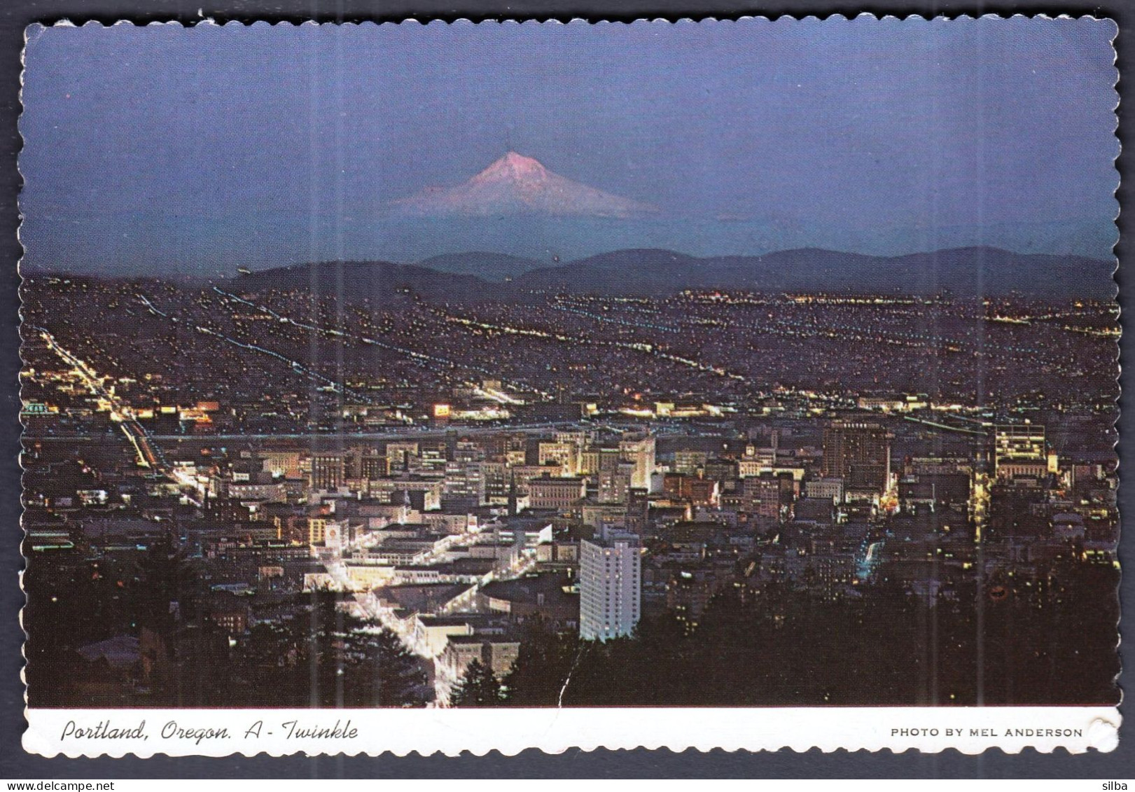 USA United States 1978 / Portland, Oregon, Panorama, Lights Of The City Of Roses, Mt. Hood - Portland