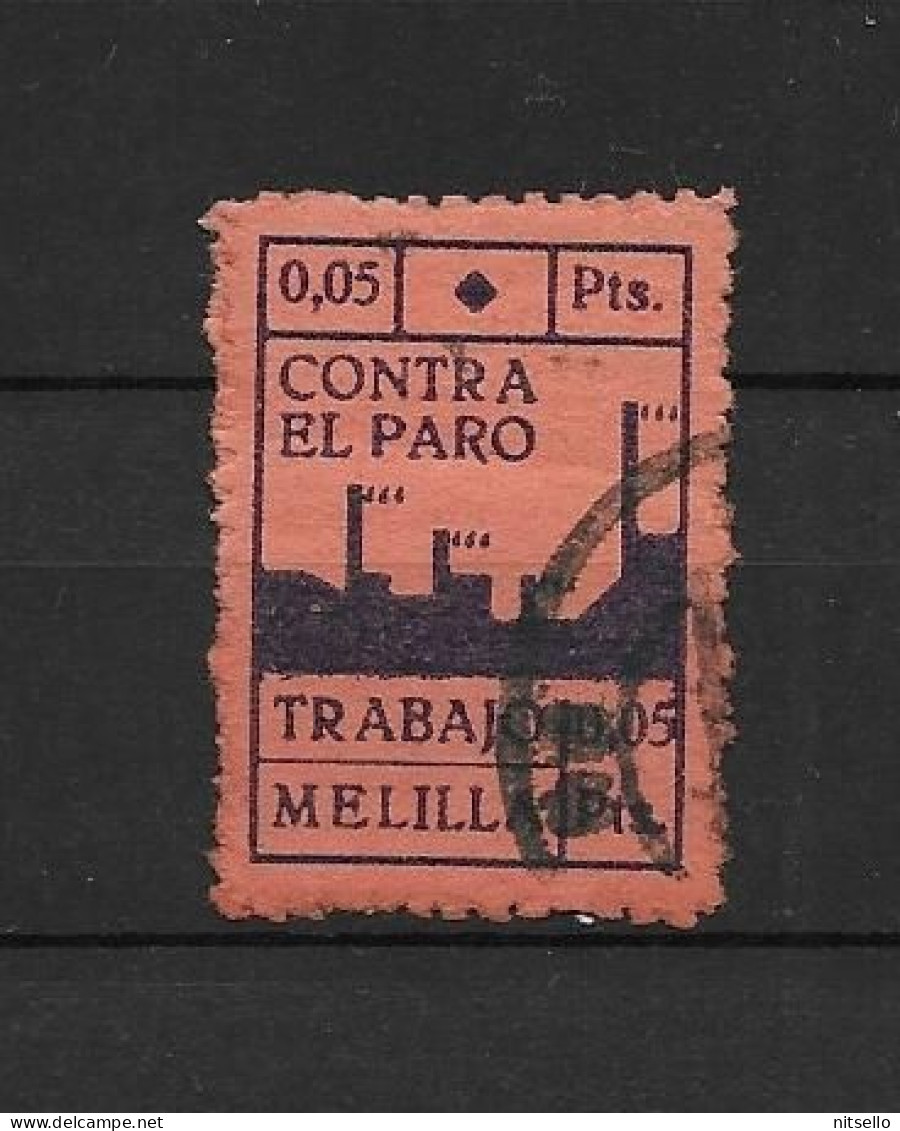 LOTE 2112 E   ///  (C045)  MELILLA CRUZADA CONTRA EL PARO       ¡¡¡ LIQUIDATION - JE LIQUIDE !!! - Emisiones Nacionalistas