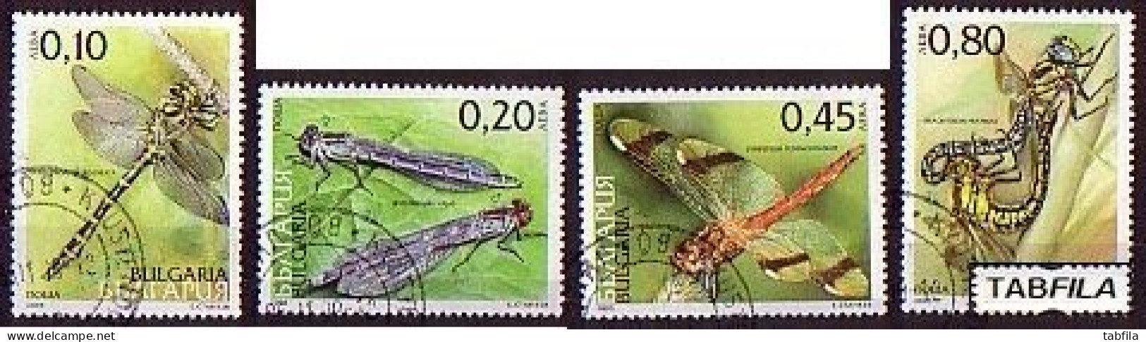 BULGARIA - 2005 - Dragonflies - 4v Used - Oblitérés