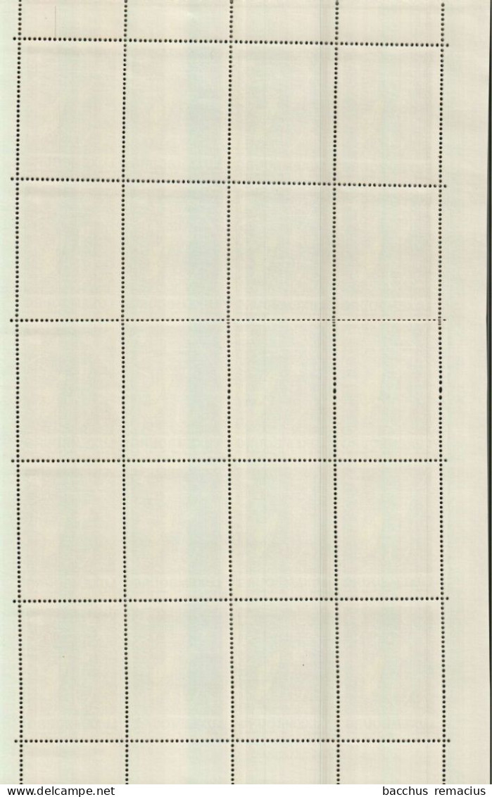 Luxembourg Feuille De 20 Timbres "A" Satellite 2002 - Hojas Completas