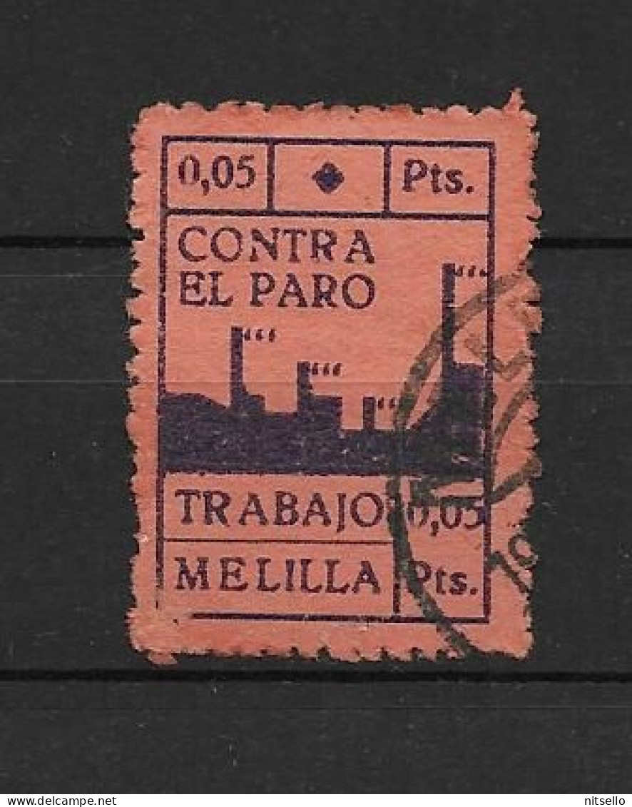 LOTE 2112 E   ///  (C045)  MELILLA CRUZADA CONTRA EL PARO       ¡¡¡ LIQUIDATION - JE LIQUIDE !!! - Emissioni Nazionaliste