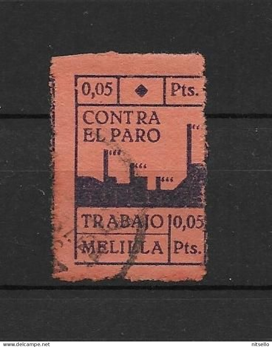 LOTE 2112 E   ///  (C045)  MELILLA CRUZADA CONTRA EL PARO       ¡¡¡ LIQUIDATION - JE LIQUIDE !!! - Nationalistische Ausgaben