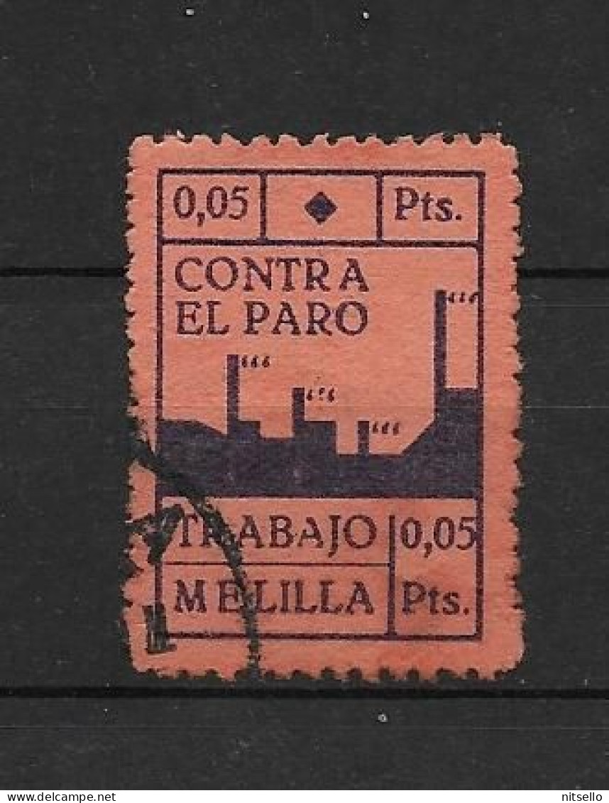 LOTE 2112 E   ///  (C045)  MELILLA CRUZADA CONTRA EL PARO       ¡¡¡ LIQUIDATION - JE LIQUIDE !!! - Emissioni Nazionaliste