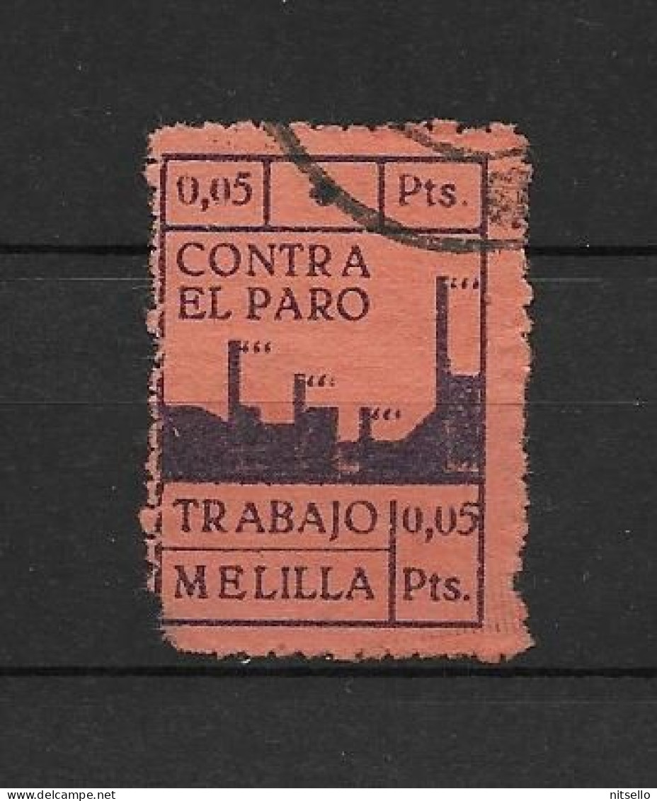 LOTE 2112 E   ///  (C045)  MELILLA CRUZADA CONTRA EL PARO       ¡¡¡ LIQUIDATION - JE LIQUIDE !!! - Emissioni Nazionaliste