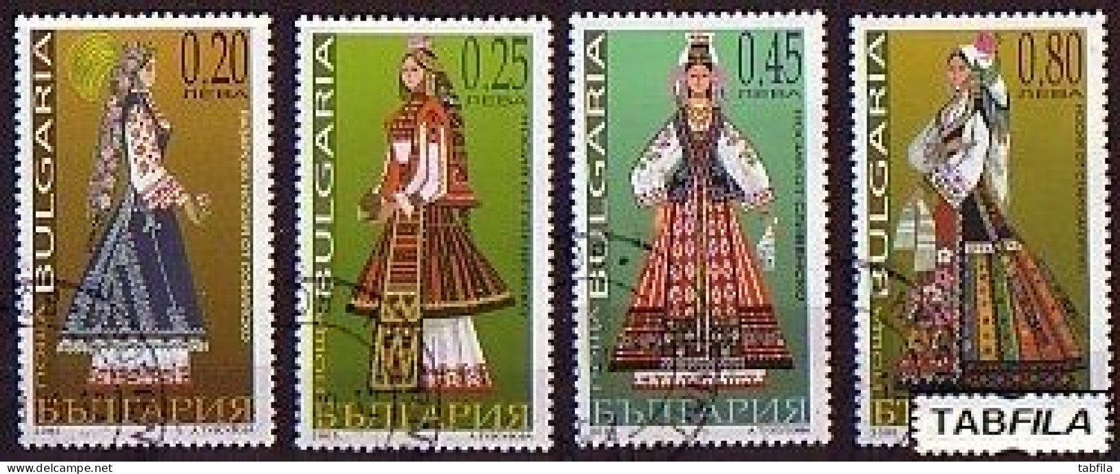 BULGARIA - 2005 - National Women's Costumes - 4v Used - Usati