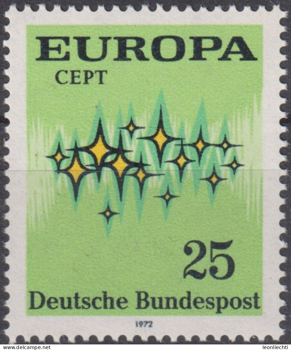 1972 Deutschland > BRD, ** Mi:DE 716, Sn:DE 1089, Yt:DE 567, Europa (C.E.P.T.) 1972 - Sterne - 1972