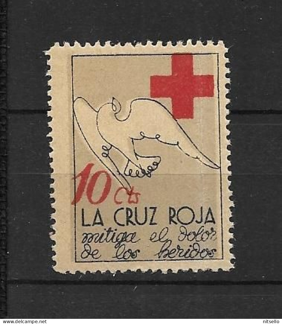 LOTE 2112 E   ///  (C045) CRUZ ROJA MITIGA EL DOLOR DE LOS HERIDOS  RARO  **MNH      ¡¡¡ LIQUIDATION - JE LIQUIDE !!! - Vignette Della Guerra Civile