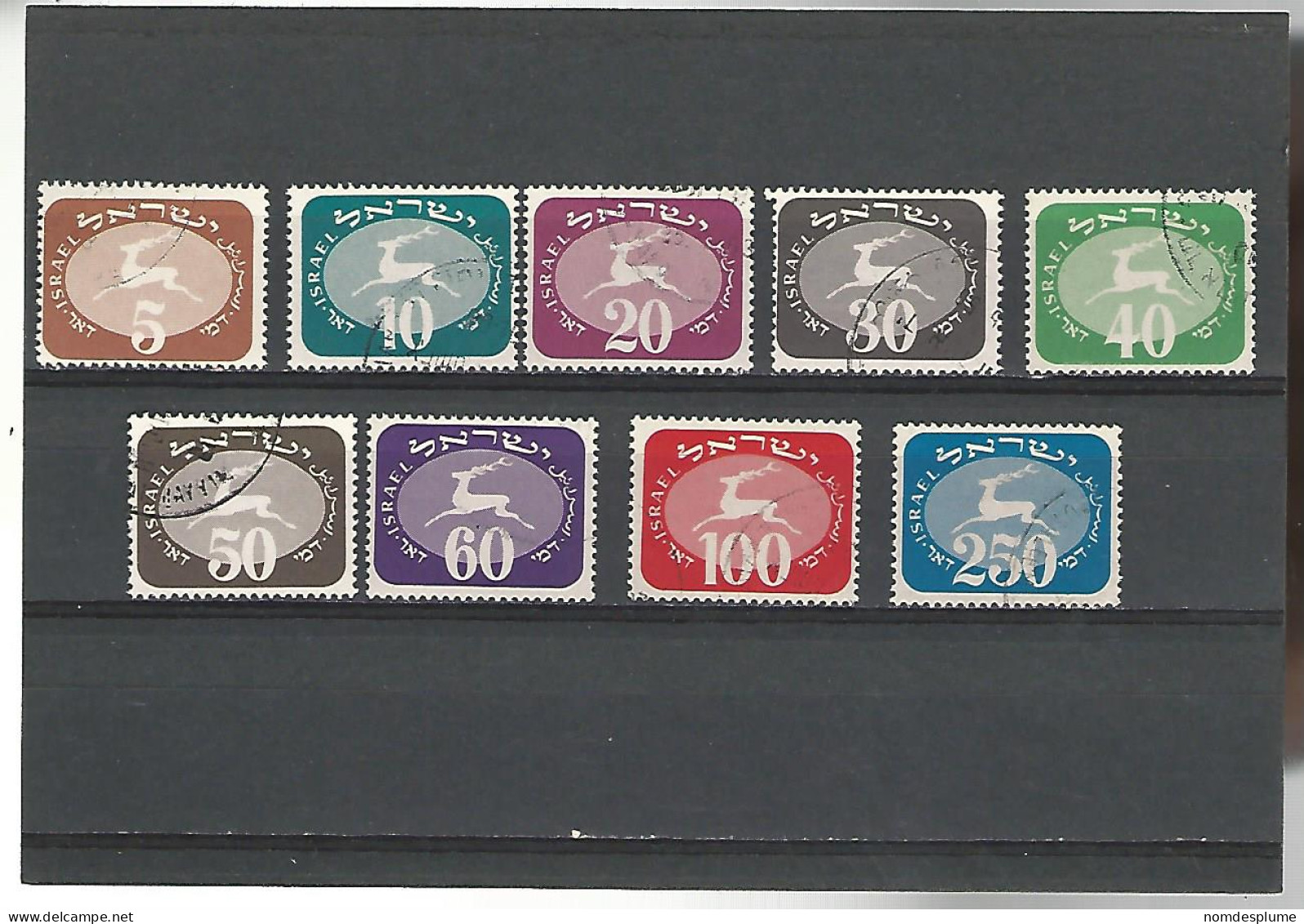 54365 ) Collection Israel Postage Due - Impuestos