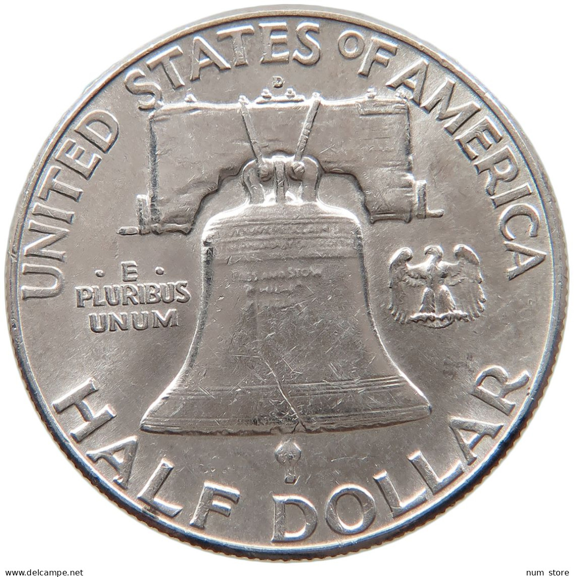 UNITED STATES OF AMERICA HALF DOLLAR 1963 D Franklin Silver Half Dollar #t141 0451 - 1948-1963: Franklin