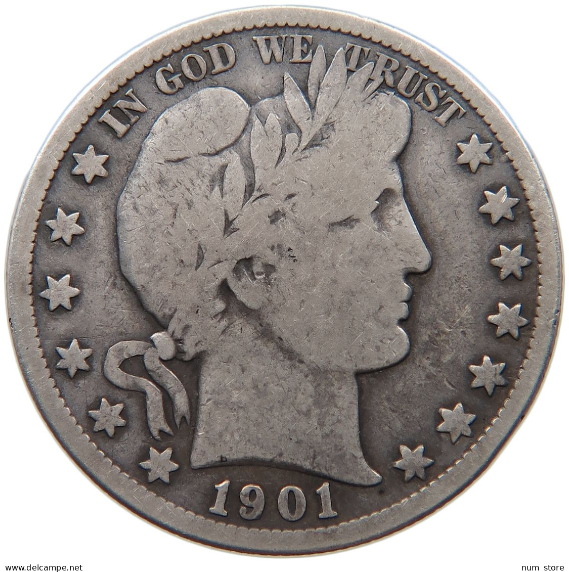 UNITED STATES OF AMERICA HALF DOLLAR 1905 S BARBER #t141 0485 - 1892-1915: Barber