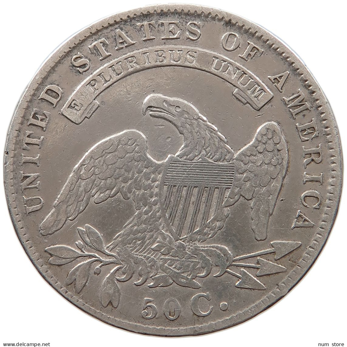 UNITED STATES OF AMERICA HALF DOLLAR 1836 CAPPED BUST #t141 0419 - 1794-1839: Early Halves (Primizie)