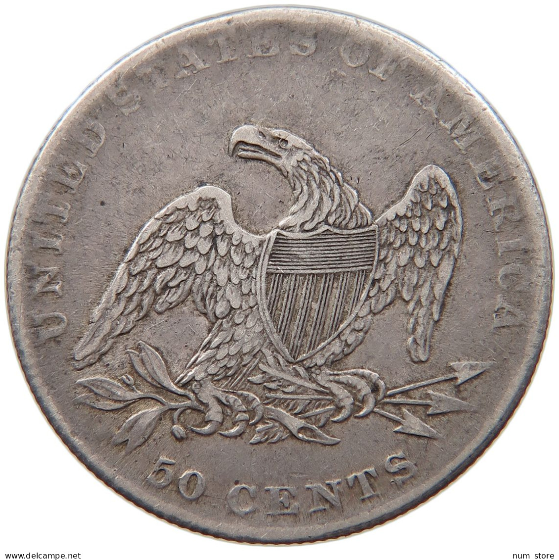 UNITED STATES OF AMERICA HALF DOLLAR 1837 CAPPED BUST #t141 0427 - 1794-1839: Early Halves (Primizie)