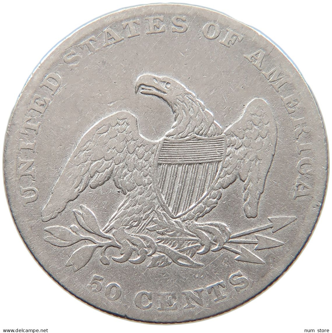 UNITED STATES OF AMERICA HALF DOLLAR 1837 CAPPED BUST #t141 0425 - 1794-1839: Früher Half Dollar