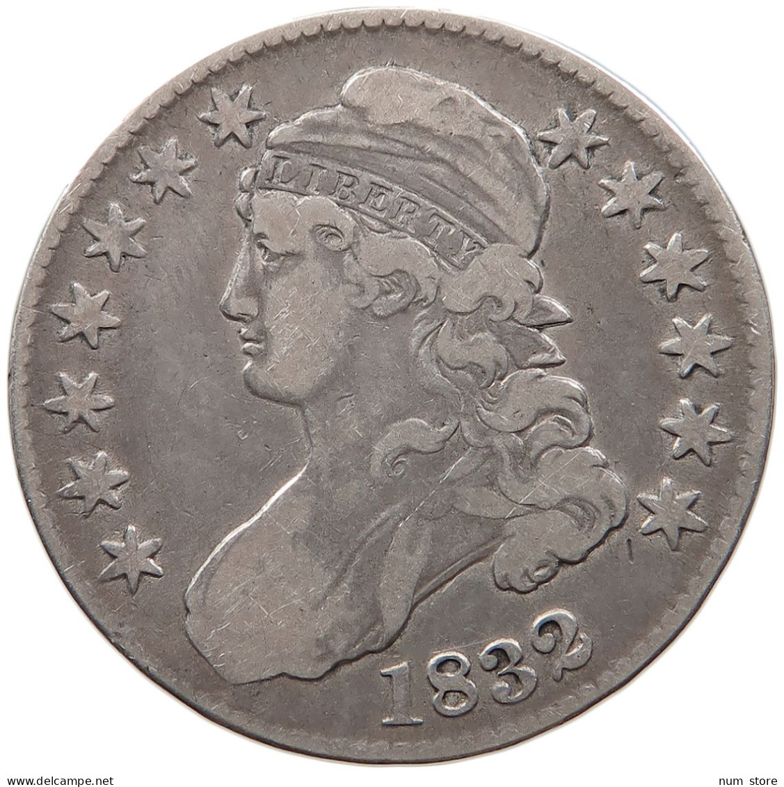 UNITED STATES OF AMERICA HALF DOLLAR 1832 CAPPED BUST #t141 0421 - 1794-1839: Early Halves (Primizie)