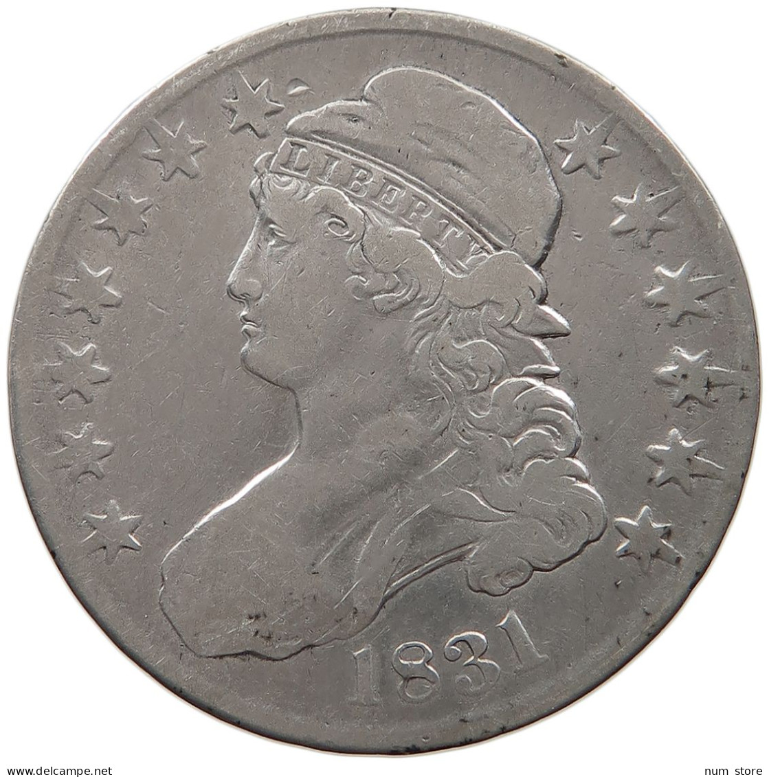 UNITED STATES OF AMERICA HALF DOLLAR 1831 CAPPED BUST #t141 0411 - 1794-1839: Early Halves (Prémices)