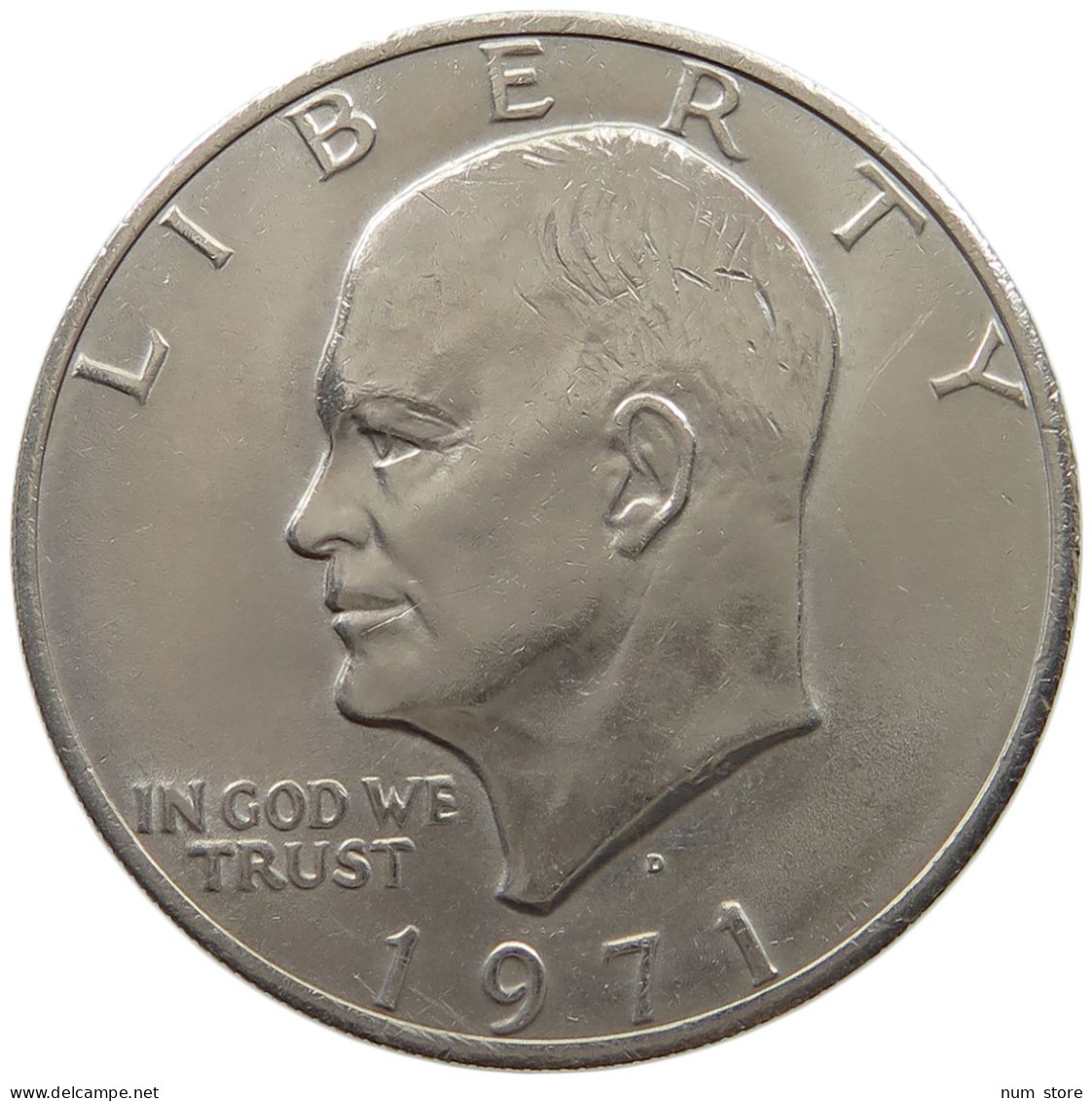 UNITED STATES OF AMERICA DOLLAR 1971 D EISENHOWER NICKEL #a096 0233 - 1971-1978: Eisenhower