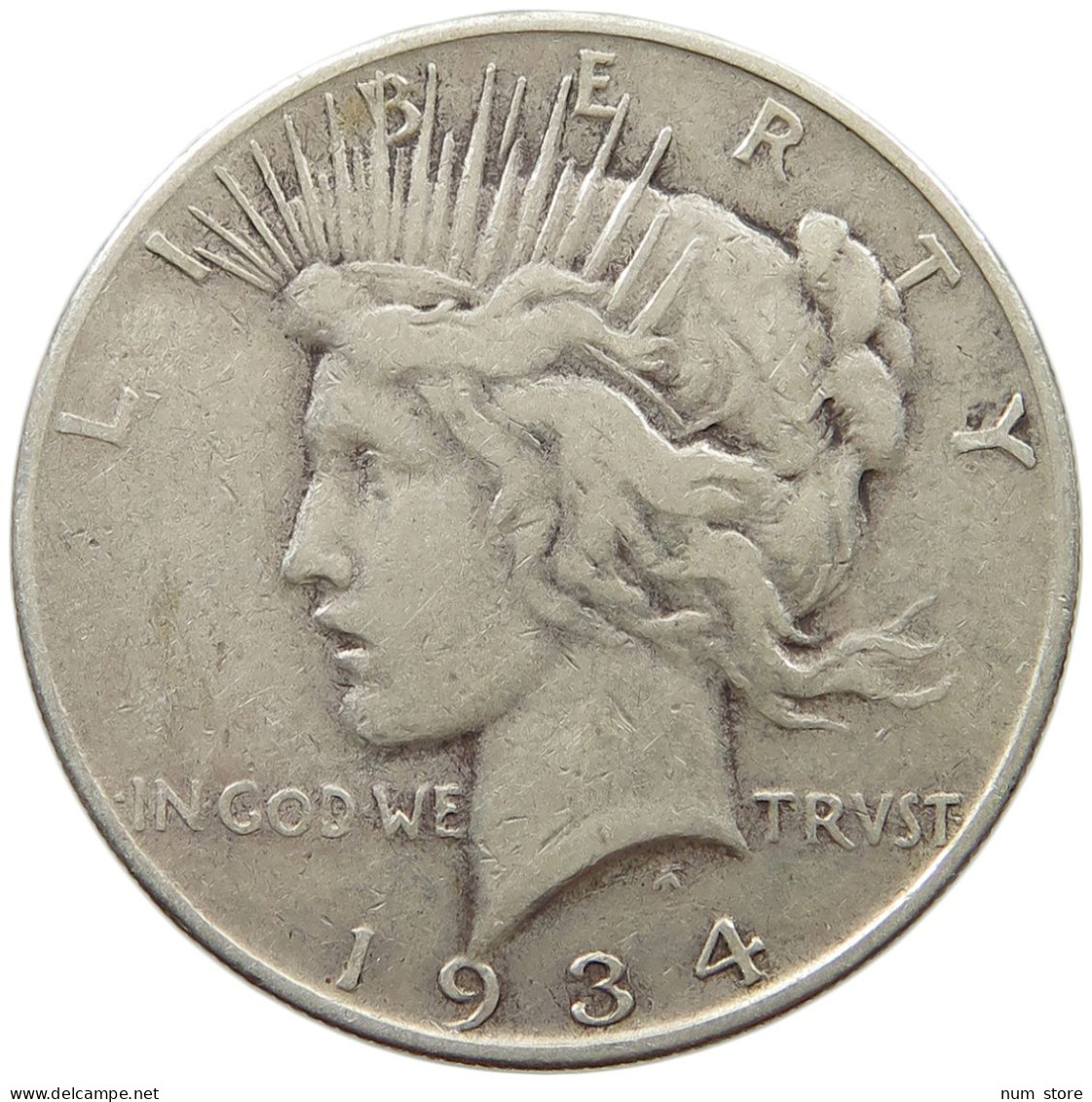 UNITED STATES OF AMERICA DOLLAR 1934 S PEACE #t141 0371 - 1921-1935: Peace (Pace)