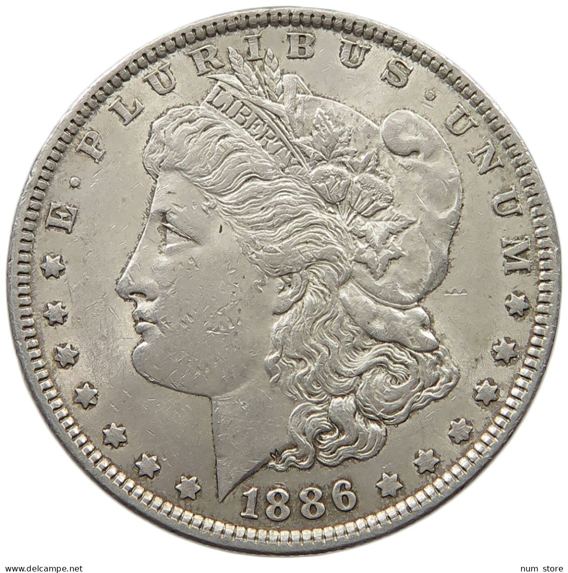UNITED STATES OF AMERICA DOLLAR 1886 MORGAN #t155 0093 - 1878-1921: Morgan