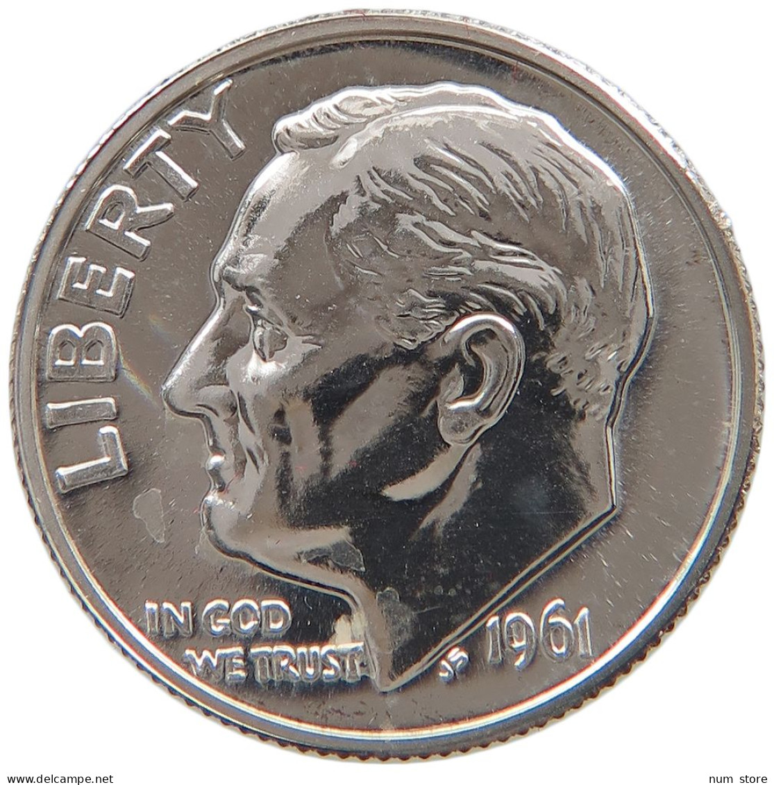 UNITED STATES OF AMERICA DIME 1961  Roosevelt #alb065 0143 - 1946-...: Roosevelt