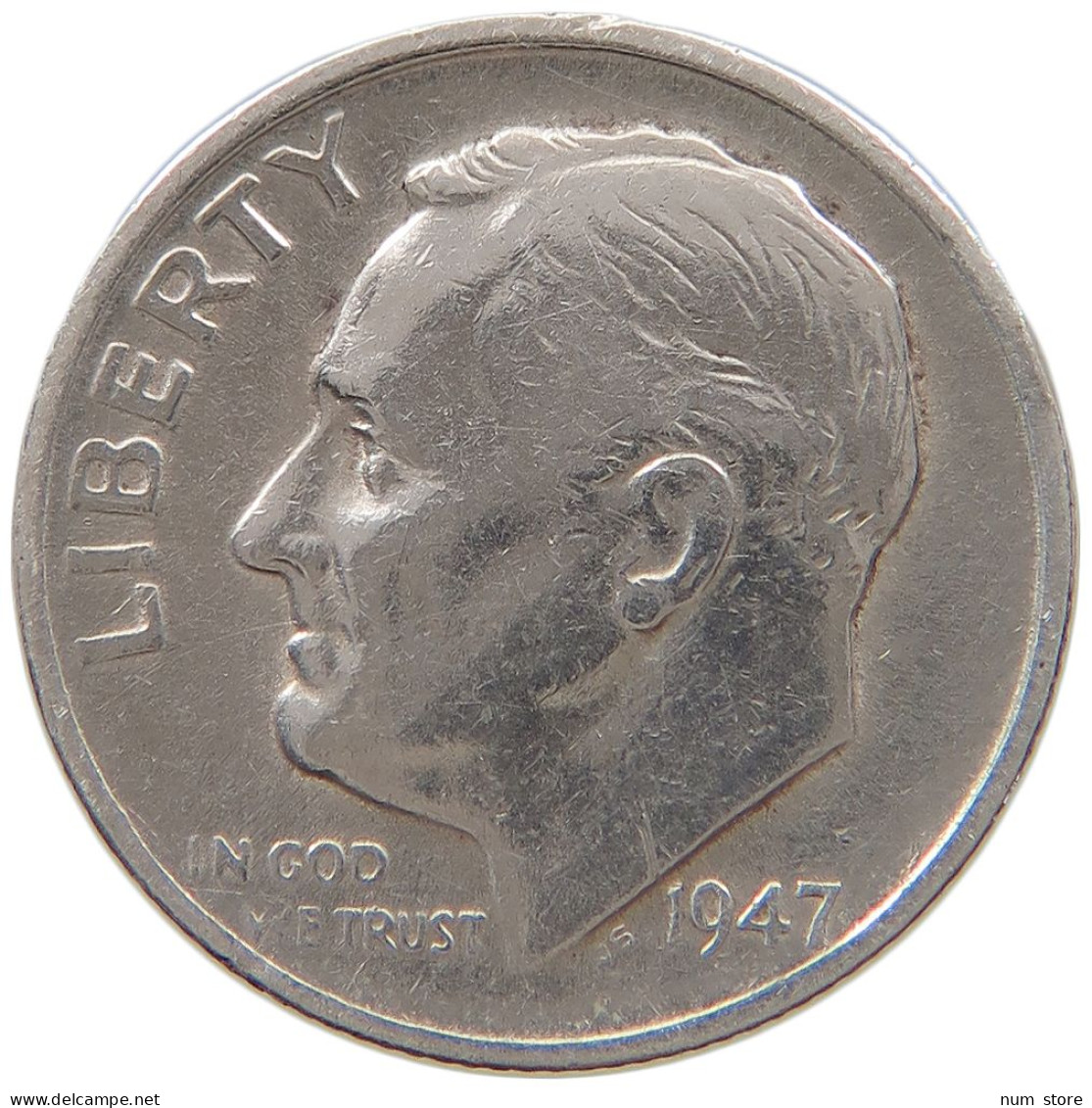 UNITED STATES OF AMERICA DIME 1947 S Roosevelt #a064 0445 - 1946-...: Roosevelt