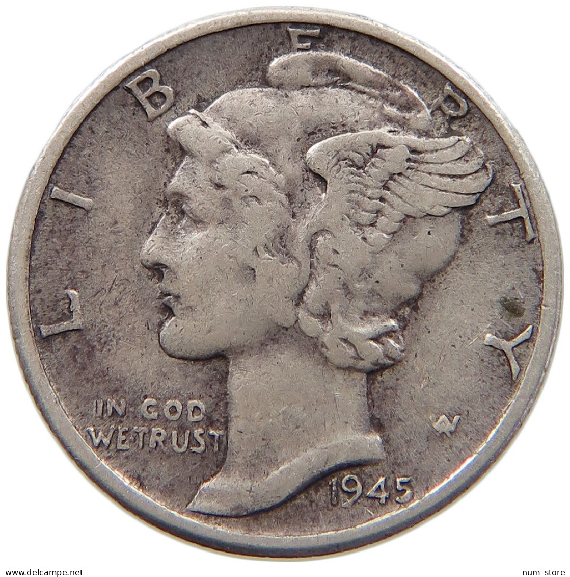 UNITED STATES OF AMERICA DIME 1945 MERCURY #c001 0023 - 1916-1945: Mercury