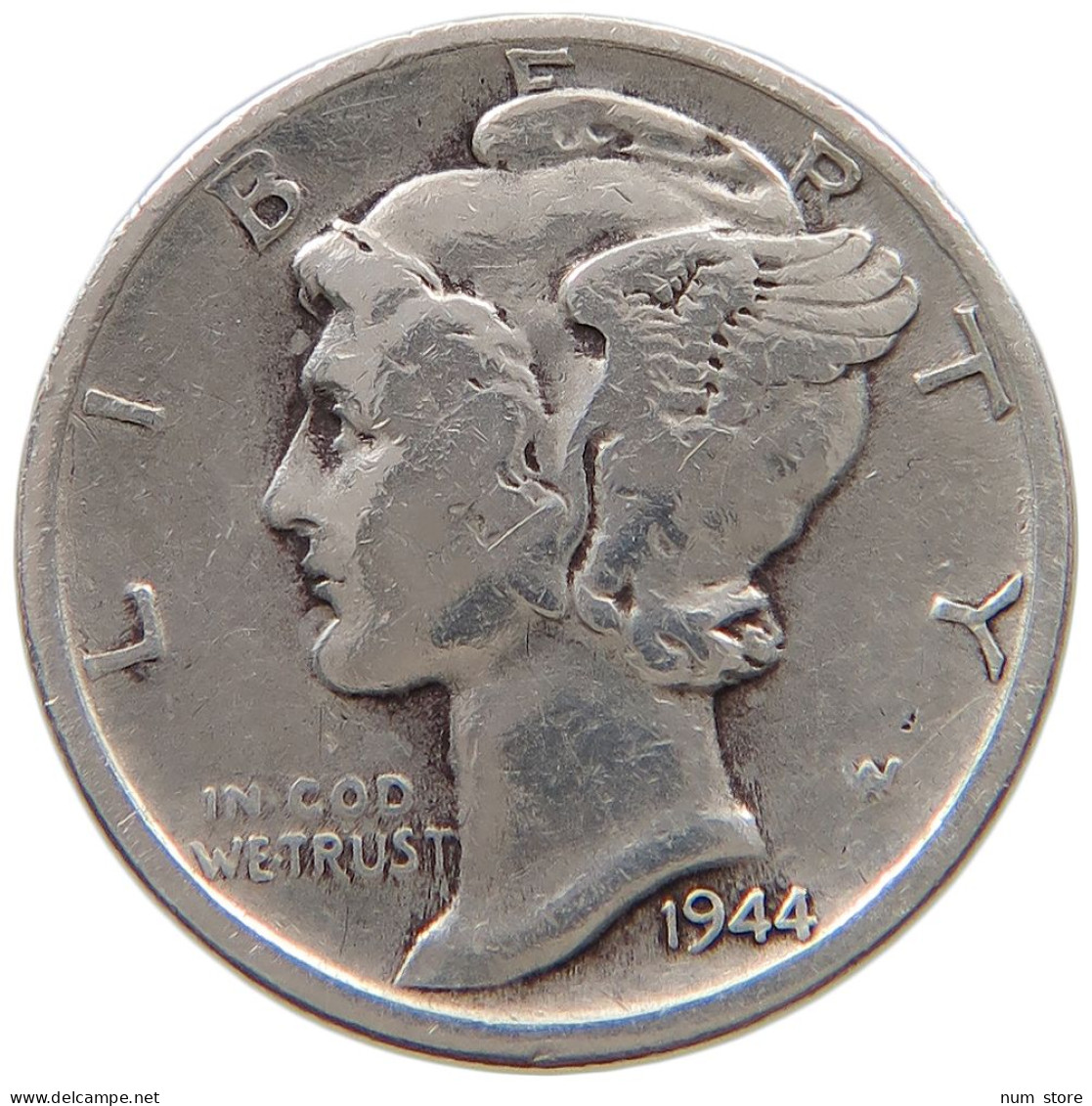 UNITED STATES OF AMERICA DIME 1944 S MERCURY #a052 0439 - 1916-1945: Mercury