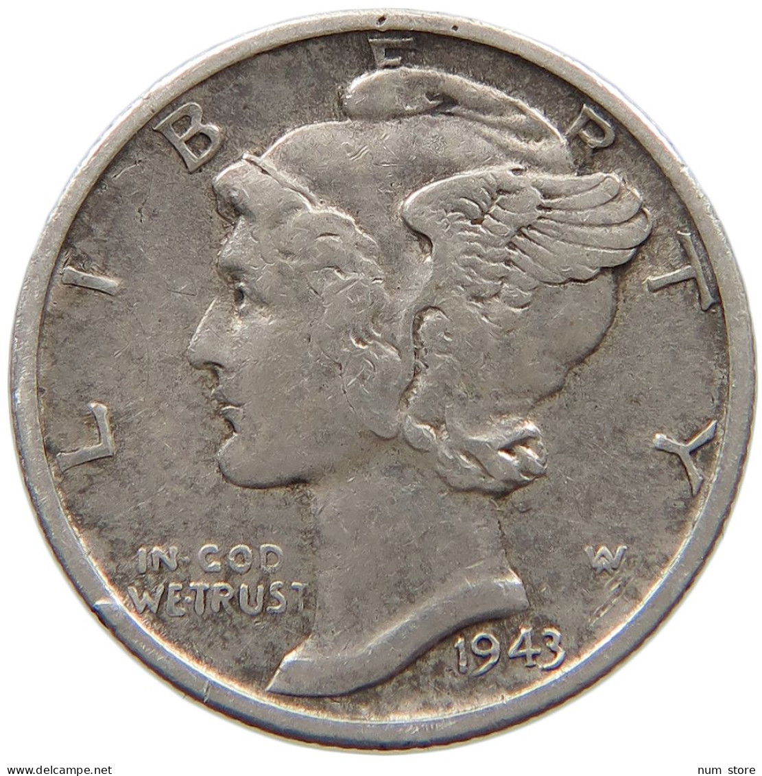 UNITED STATES OF AMERICA DIME 1943 MERCURY #c012 0257 - 1916-1945: Mercury (Mercure)