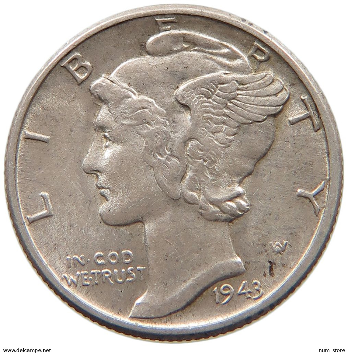 UNITED STATES OF AMERICA DIME 1943 MERCURY #c012 0299 - 1916-1945: Mercury (Mercure)