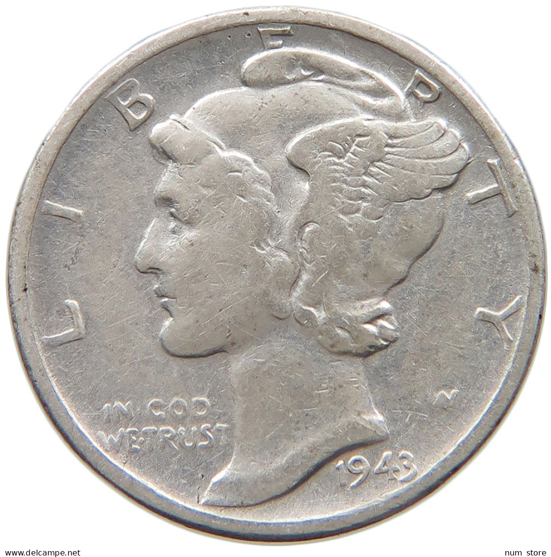 UNITED STATES OF AMERICA DIME 1943 MERCURY #c012 0263 - 1916-1945: Mercury (Mercurio)